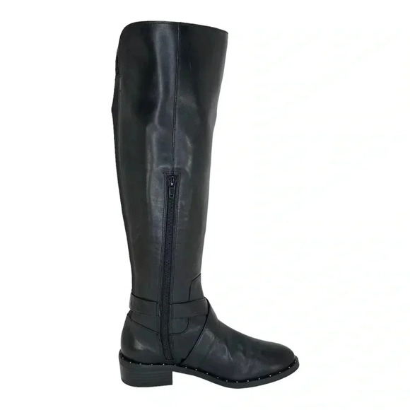 International Concepts Fadora Black Leather Knee High Womens Boots Size 5M - Picture 4 of 11